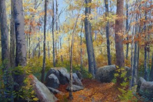 Woods in Pennsylvania, oil on canvas, 20x30"