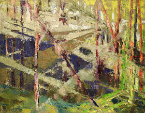 Cottonwood Grove, 14x18, oil on canvas